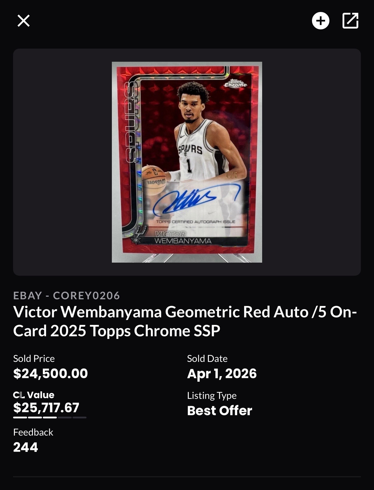 Chase Victor Wembanyama autographs in Topps Chrome® Basketball 