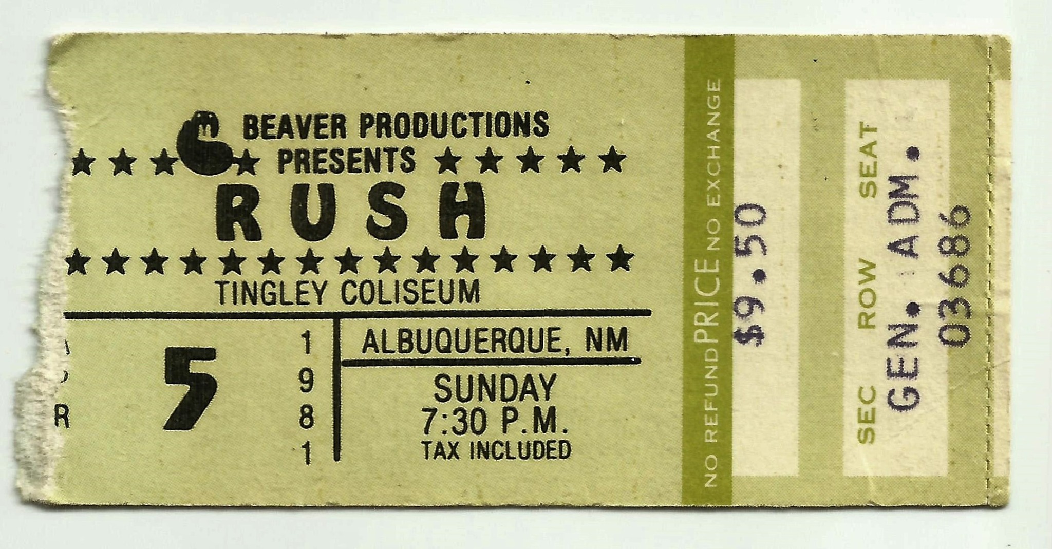 Rush and Max Webster concert in Albuquerque, NM