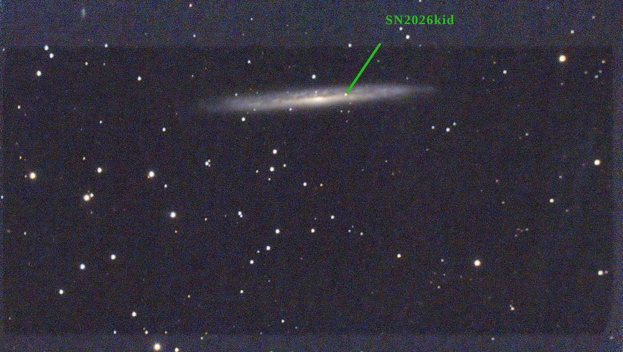 Capturing supernova in NGC 5907 galaxy with Celestron C6 SCT