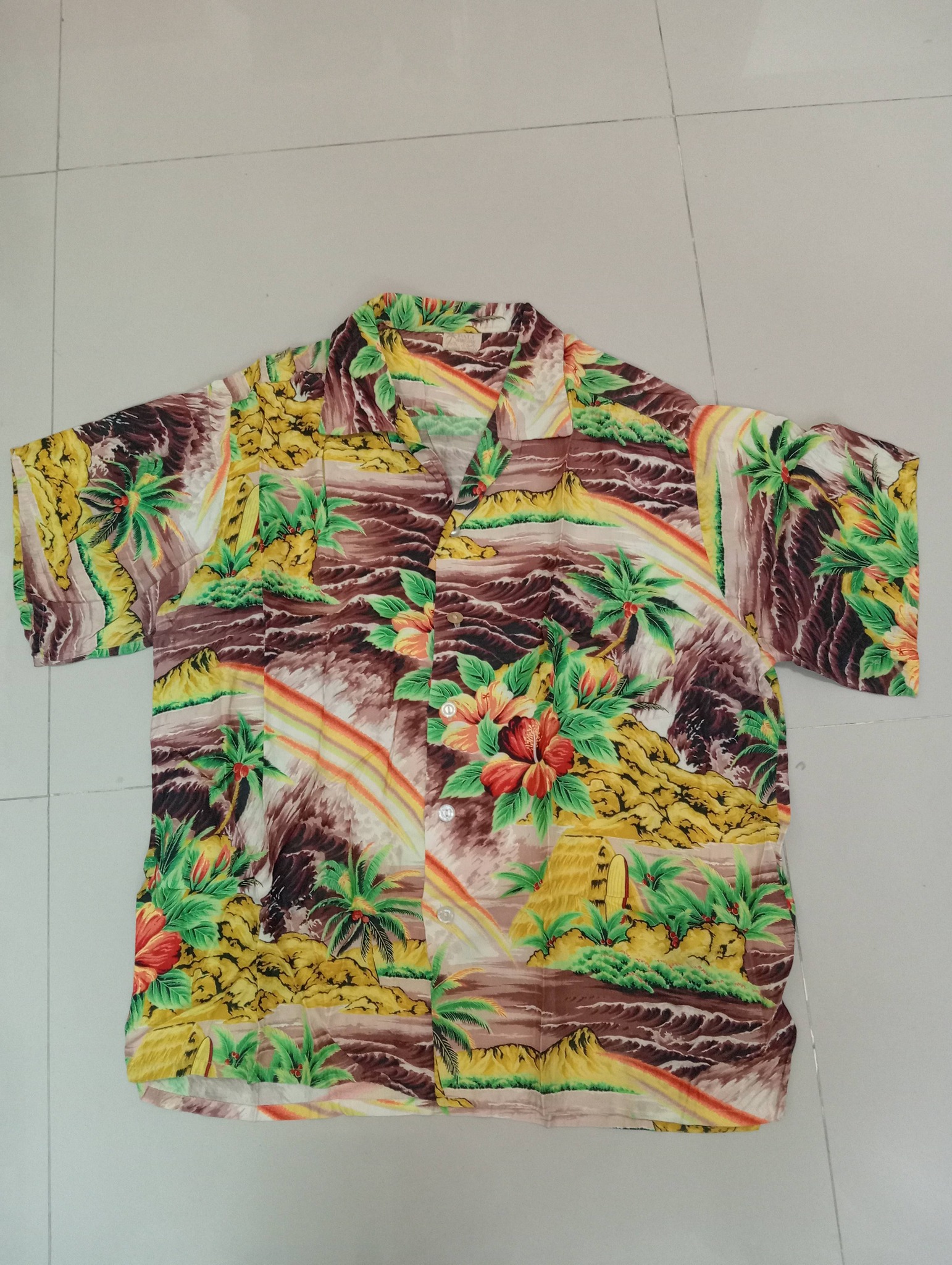 Vintage 60s Hawaii shirt rayon Filament