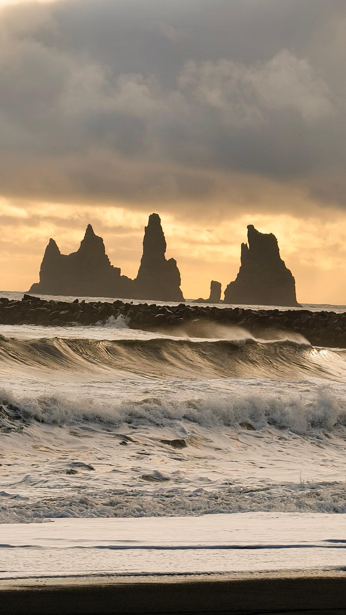 Iceland - Images | Reynisdrangar sea stack rising from the Atlantic ...