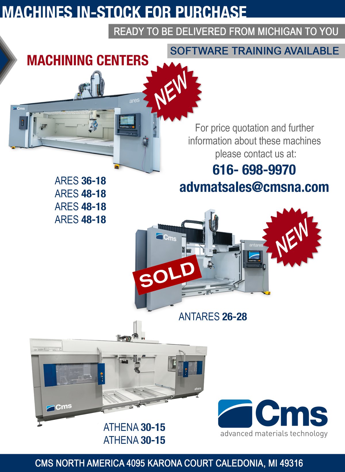 CMS has machines in-stock and ready... - CMS North America | Facebook