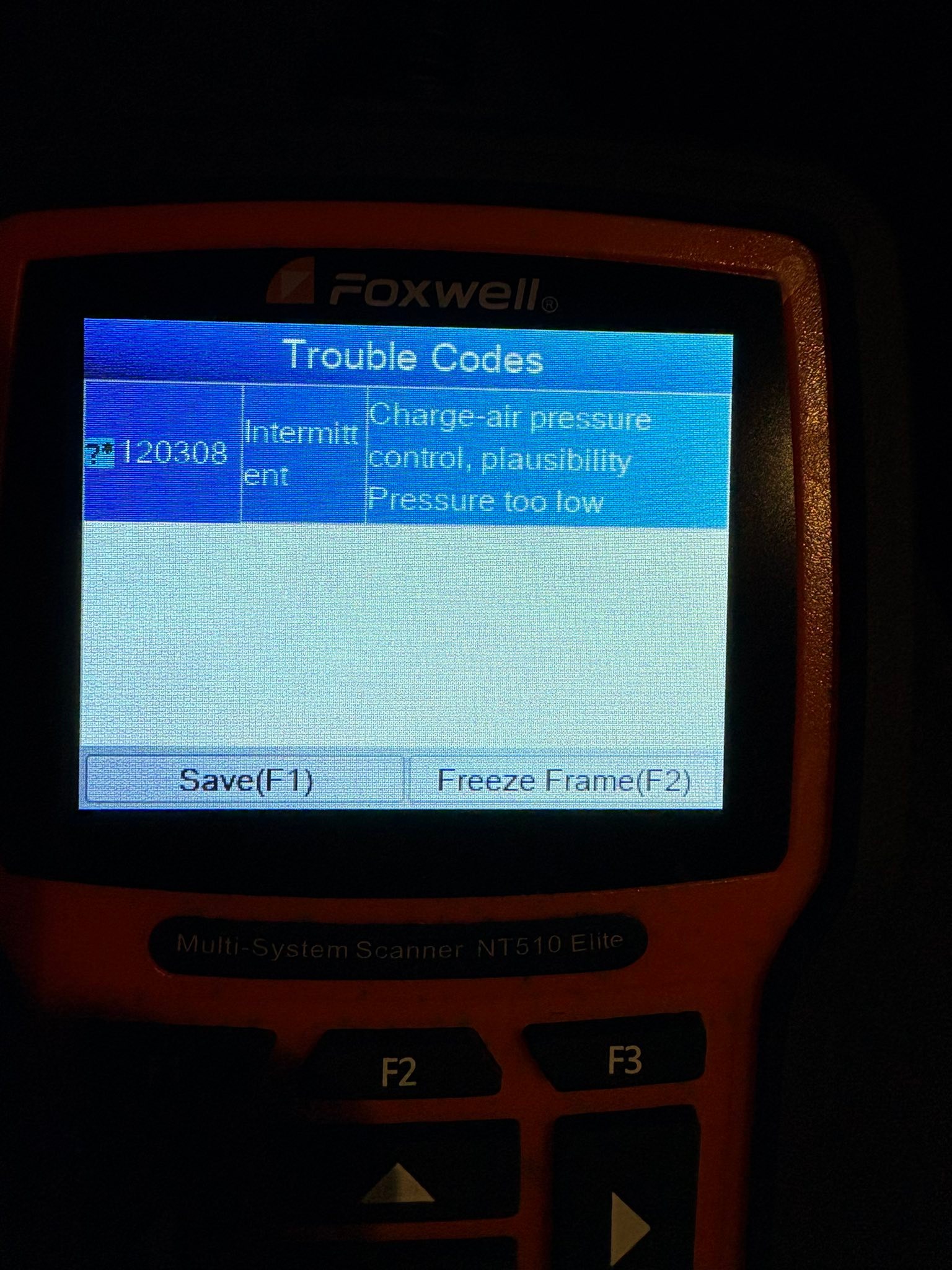 How to diagnose a 131401 code for the exhaust VANOS system in a