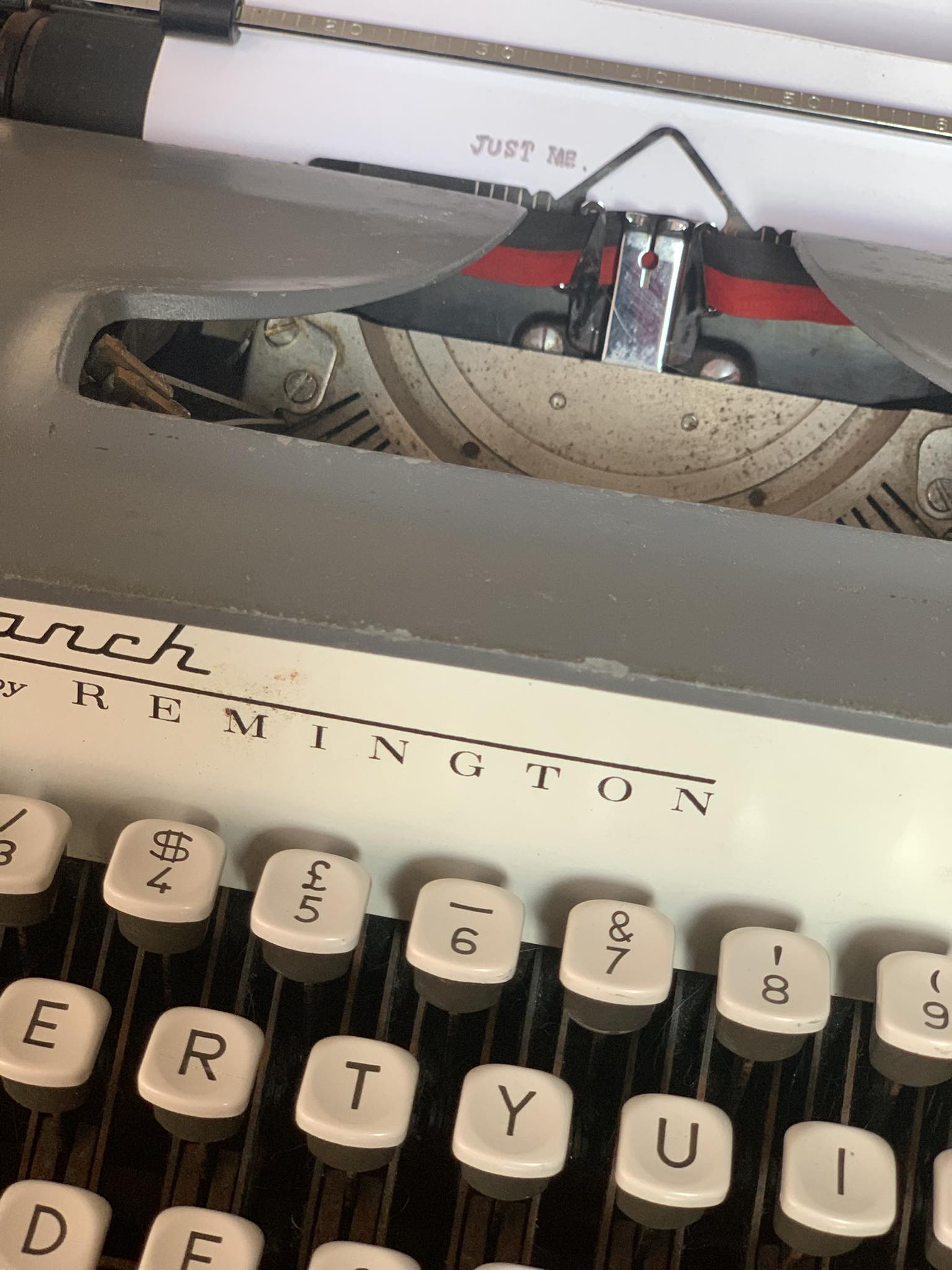 Sharing my new 'Just Me!' poem book and vintage typewriter