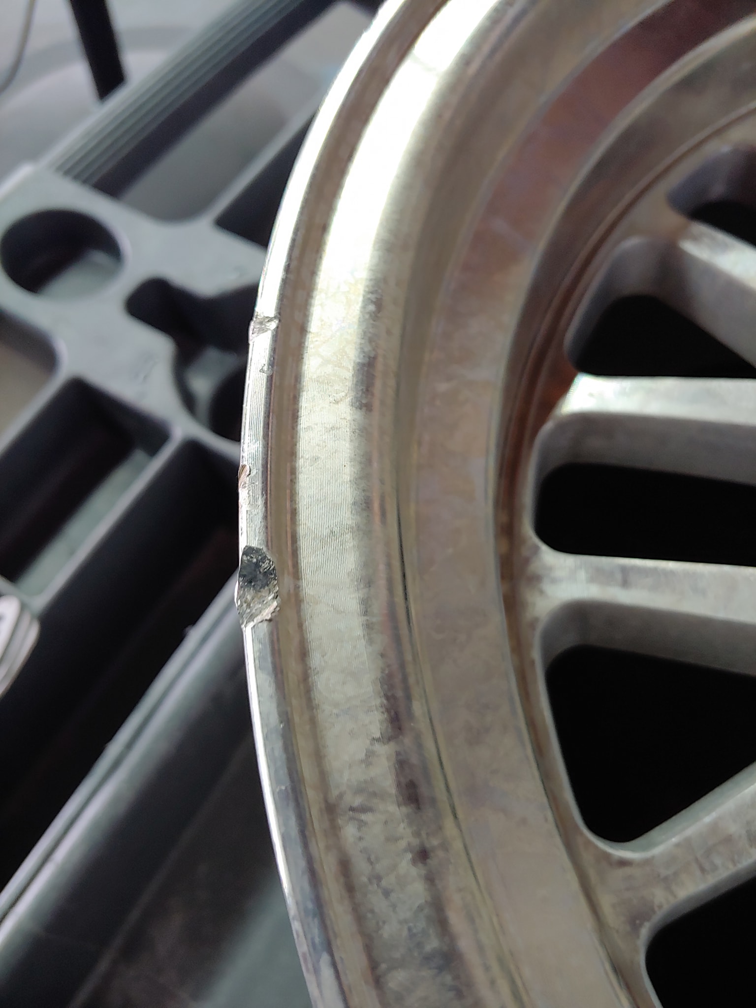Deep curb rash repair,... - All Pro Customs Powder Coating | Facebook