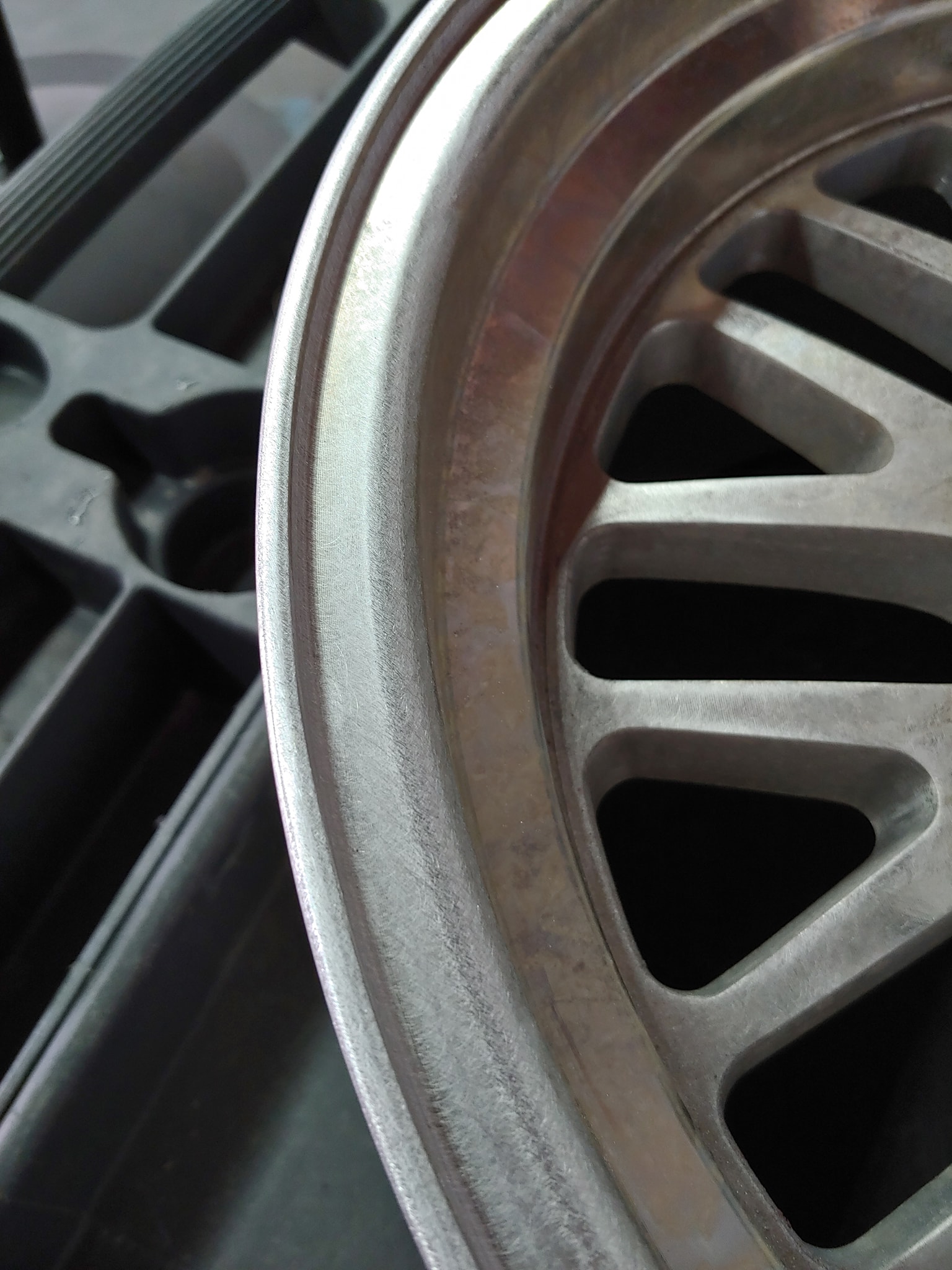 Deep curb rash repair,... - All Pro Customs Powder Coating | Facebook