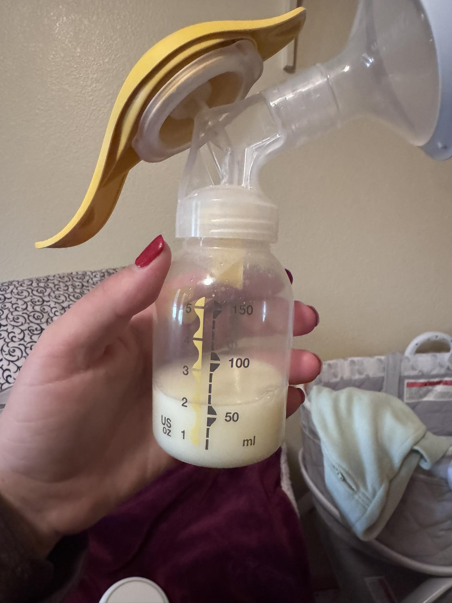 Normal milk amount from manual pumping at 2 weeks postpartum?