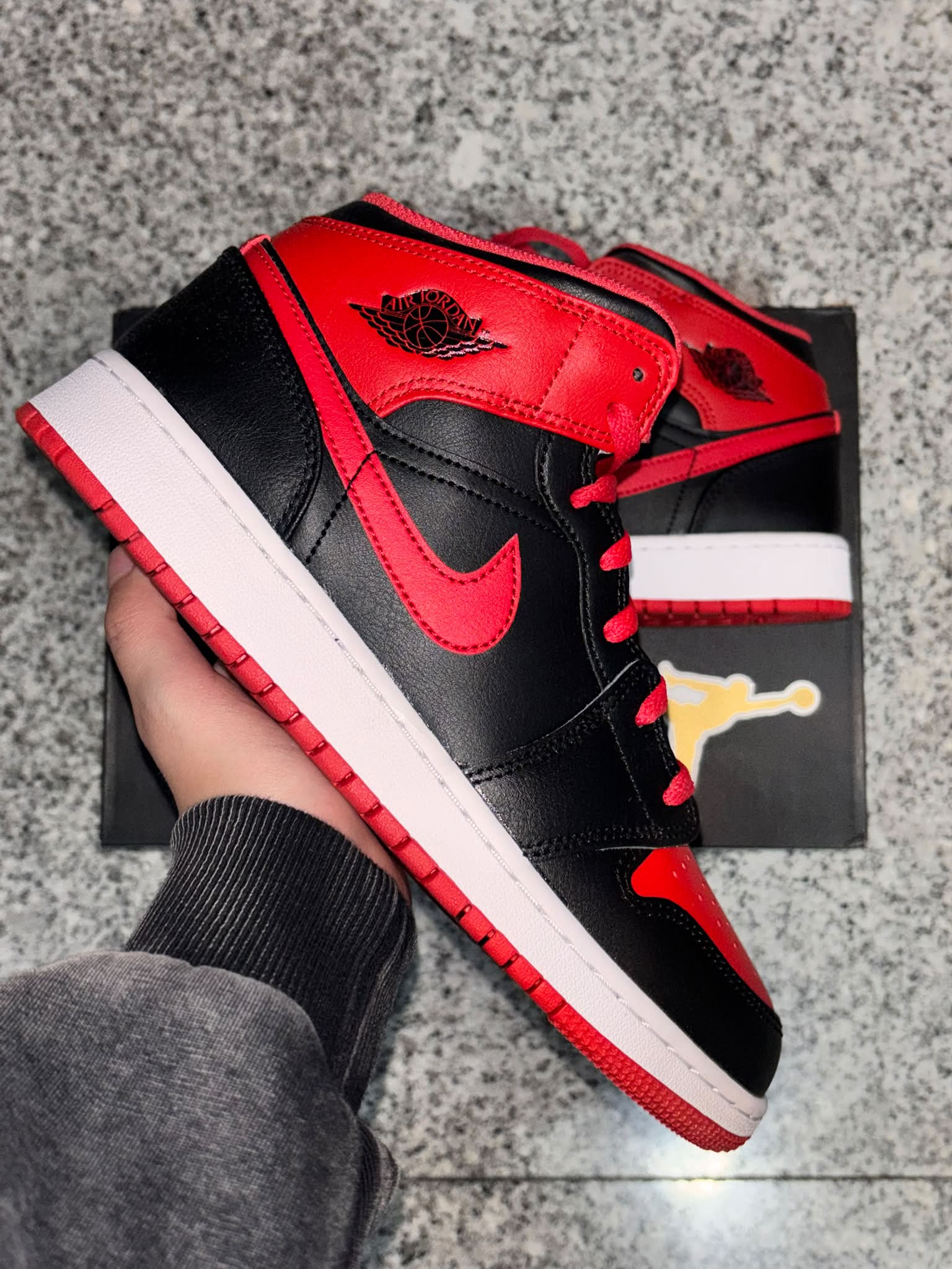 JORDAN MID 24.５ Jordan 1 mid Gym red #24.5 originales nuevos sin caja Entrego