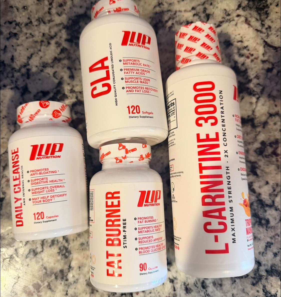 1up cla l-carnitine What supplements help with workout recovery? Health & Personal :: Cares Size:100MG 10 PACK