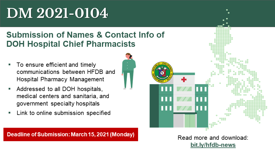 HFDB - Department Memorandum No. 2021-0104 February 22, 2021 Submission ...