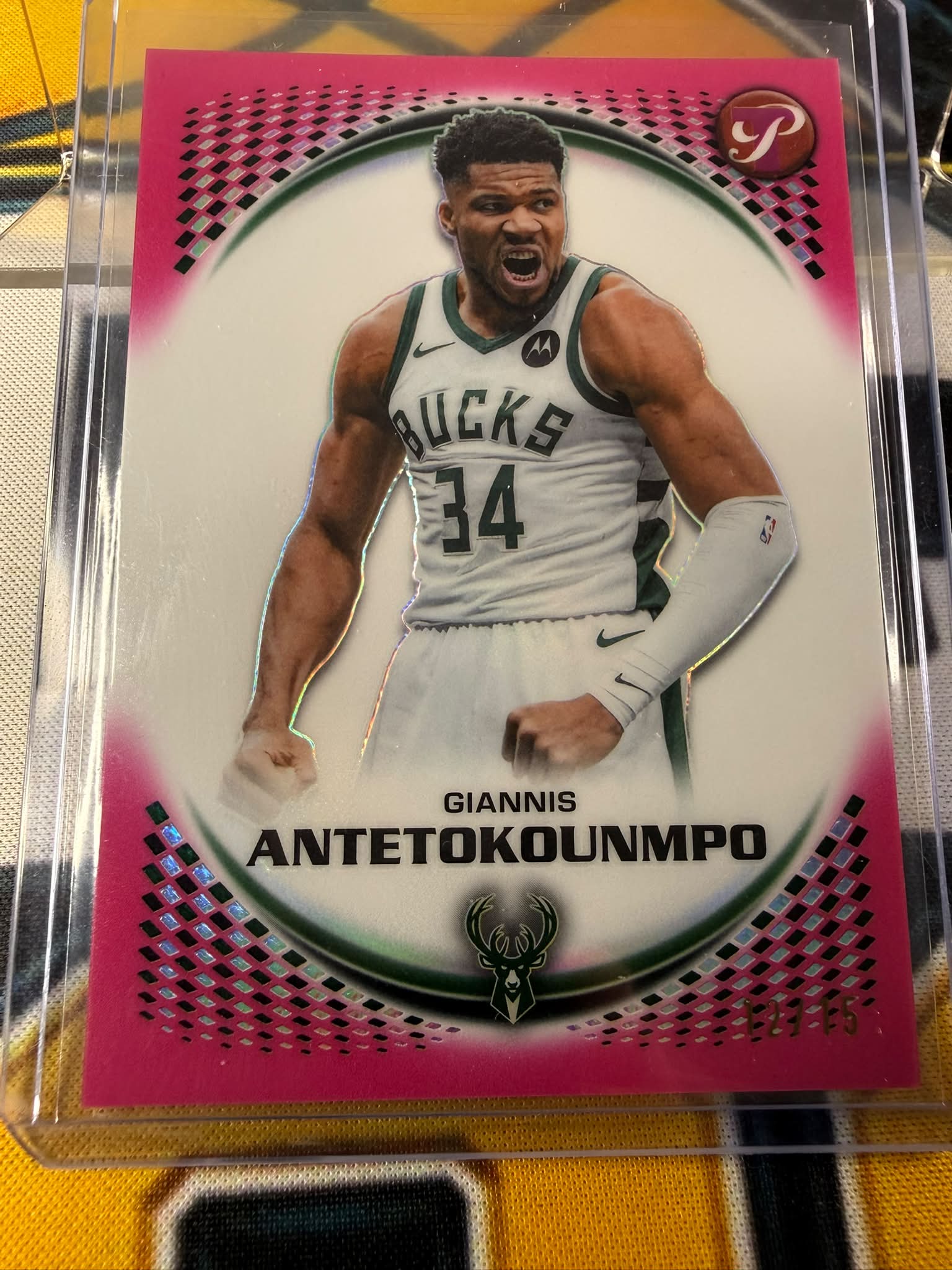 What's the value of a Giannis Antetokounmpo pink numbered sports card