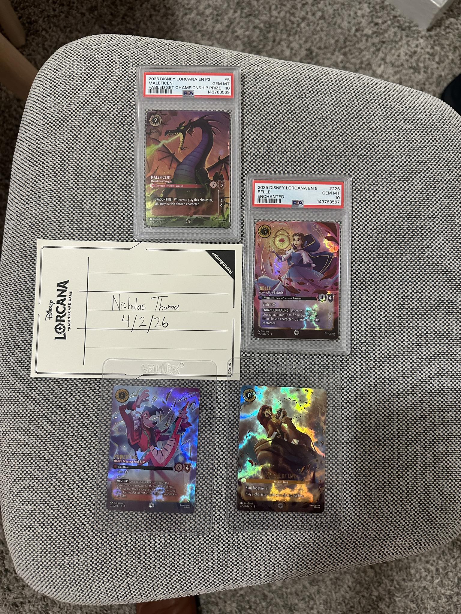 Lorcana TCG cards for sale including PSA 10 graded Maleficent and 