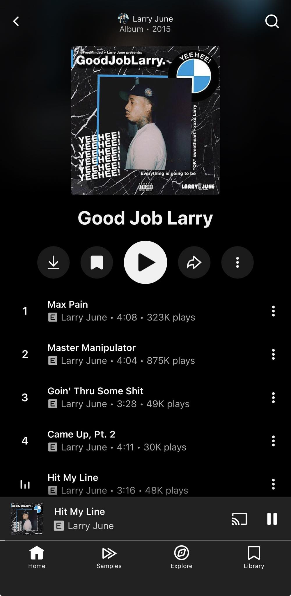Larry June's early mixtape 'Good Job Larry' introduced me to his music