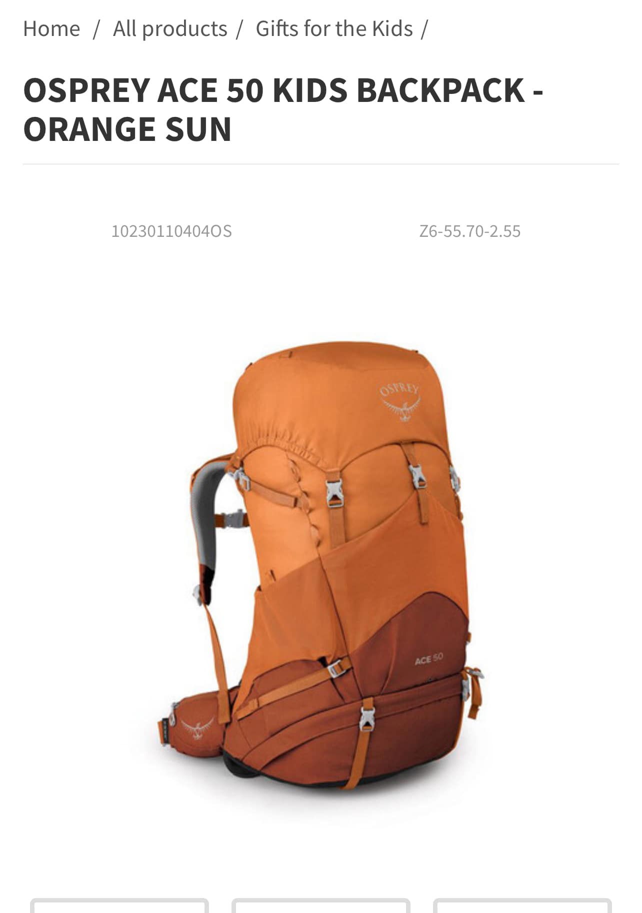 osprey ace 50 l youth backpack  Sports Basement this pack has the same award Osprey Ace 50L Backpack -