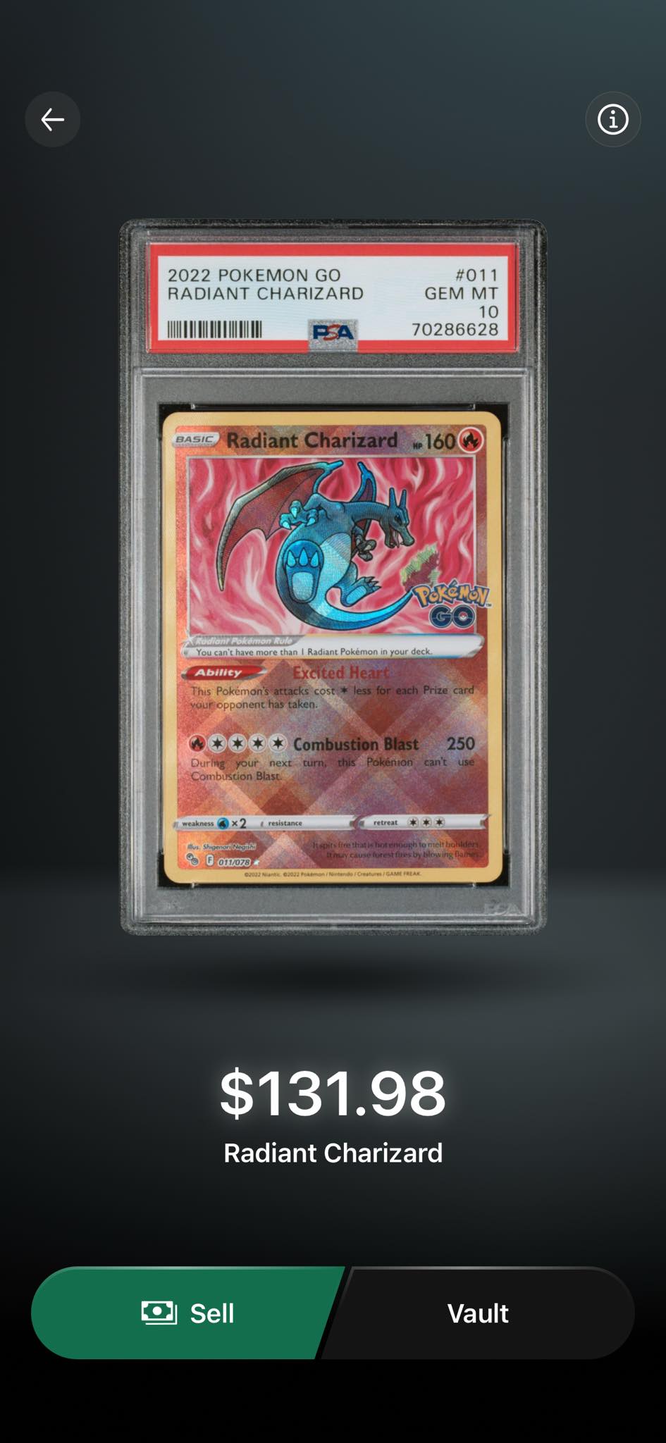 pokemon go radiant charizard card Pokmon TCG: Sparkling 011/071 K s10b Evolves from null Type EXCITED HEART . Radiant Charizard