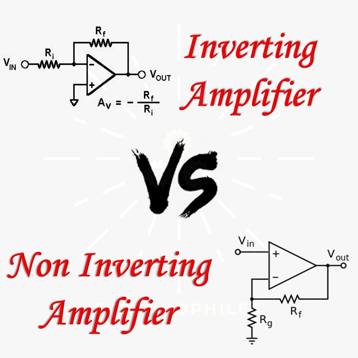 Difference between Inverting and non... - The Electronic Guy