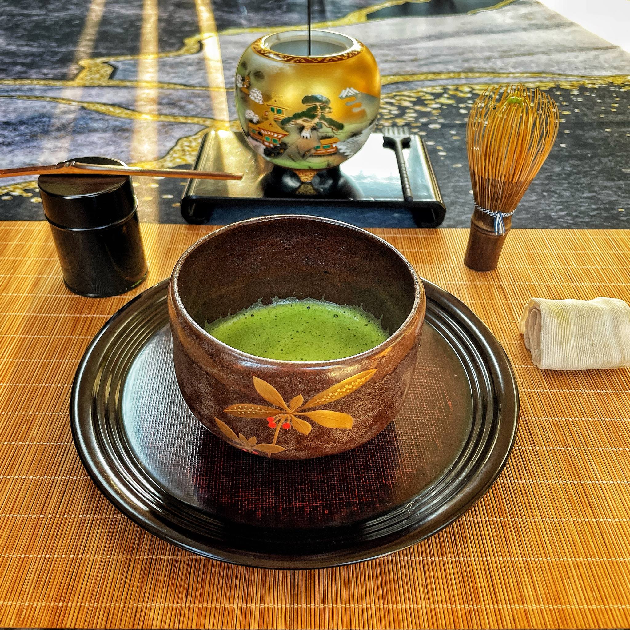 Lacquer Chawan and Matcha Tea Accessories from Japan