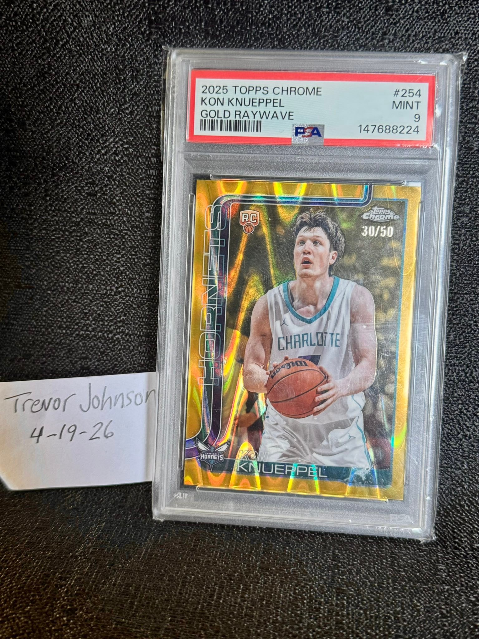 Kon Knueppel Gold Raywave PSA 9