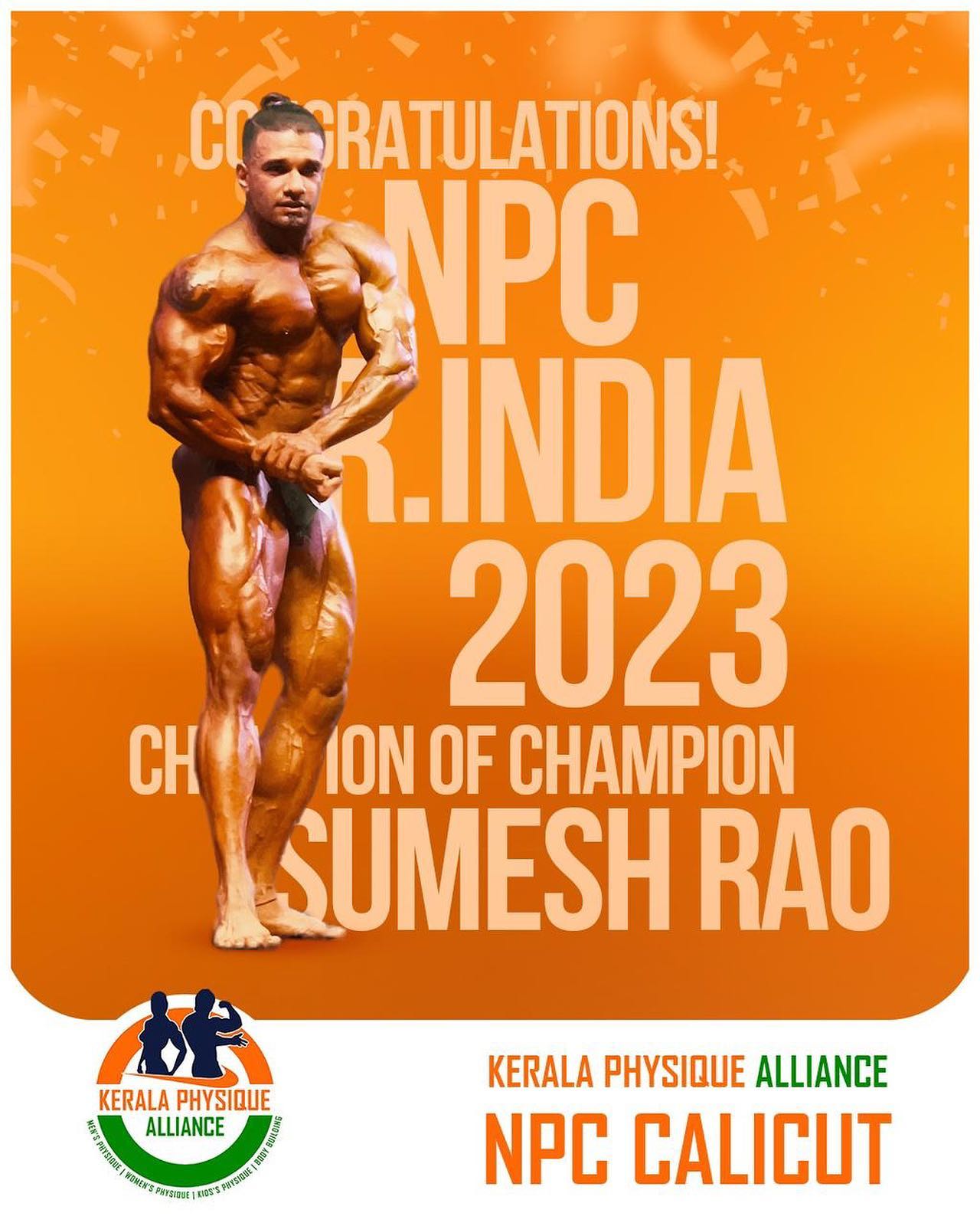 NPC - Congratulations. Mr.India NPC 2023 Champion of champion SUMESH ...