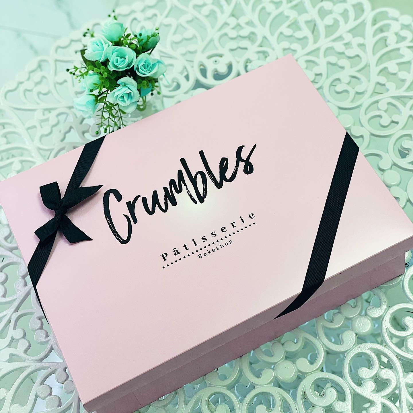 Our pink boxes are here! You can... - ᠅ Crumbles Patisserie
