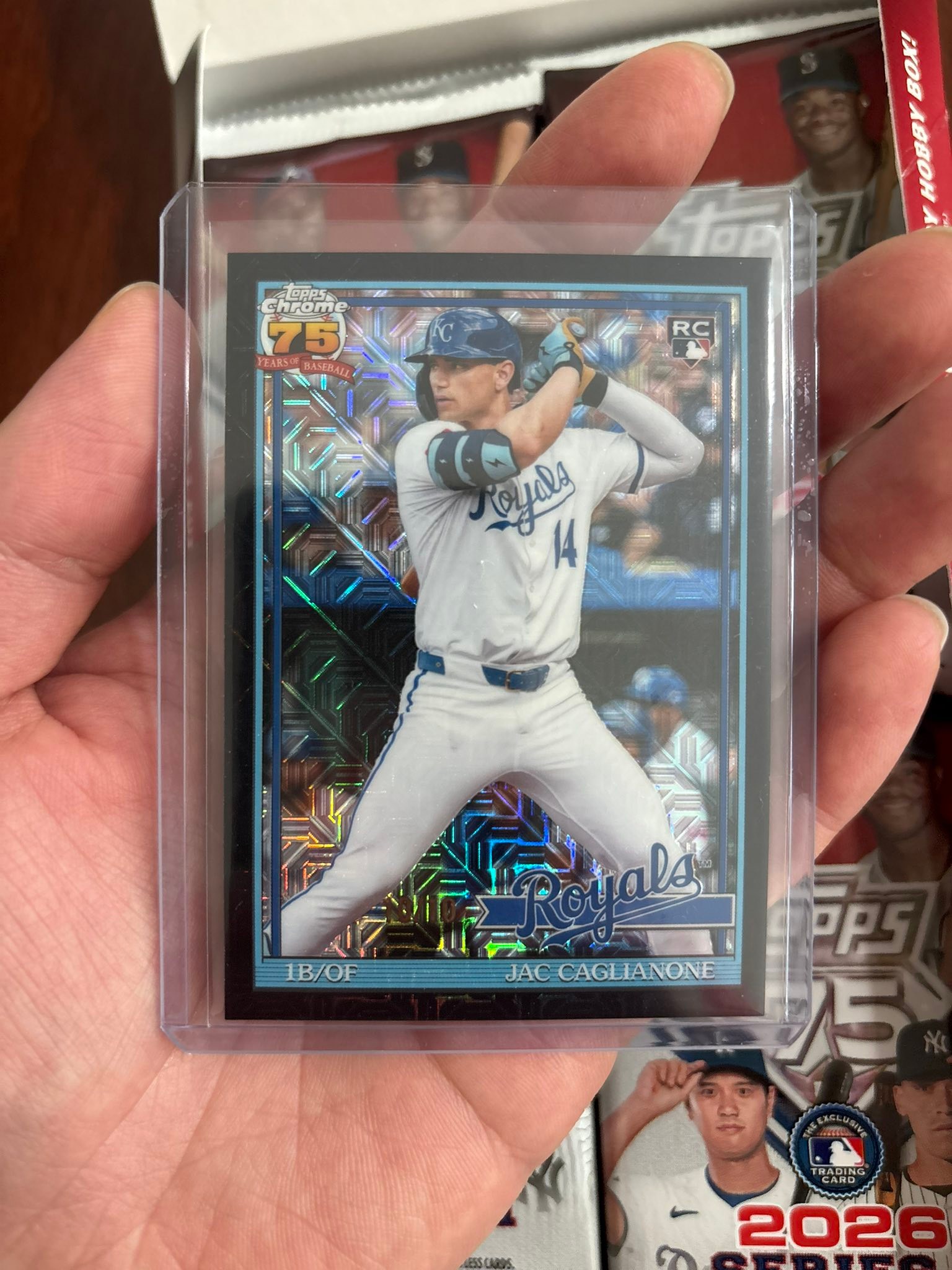 Pulling a rare Jac Caglianone silver pack black refractor card