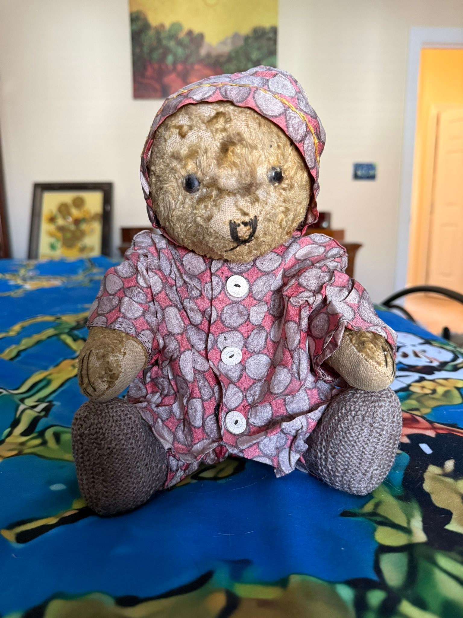Who made the 83-year-old English teddy bear?