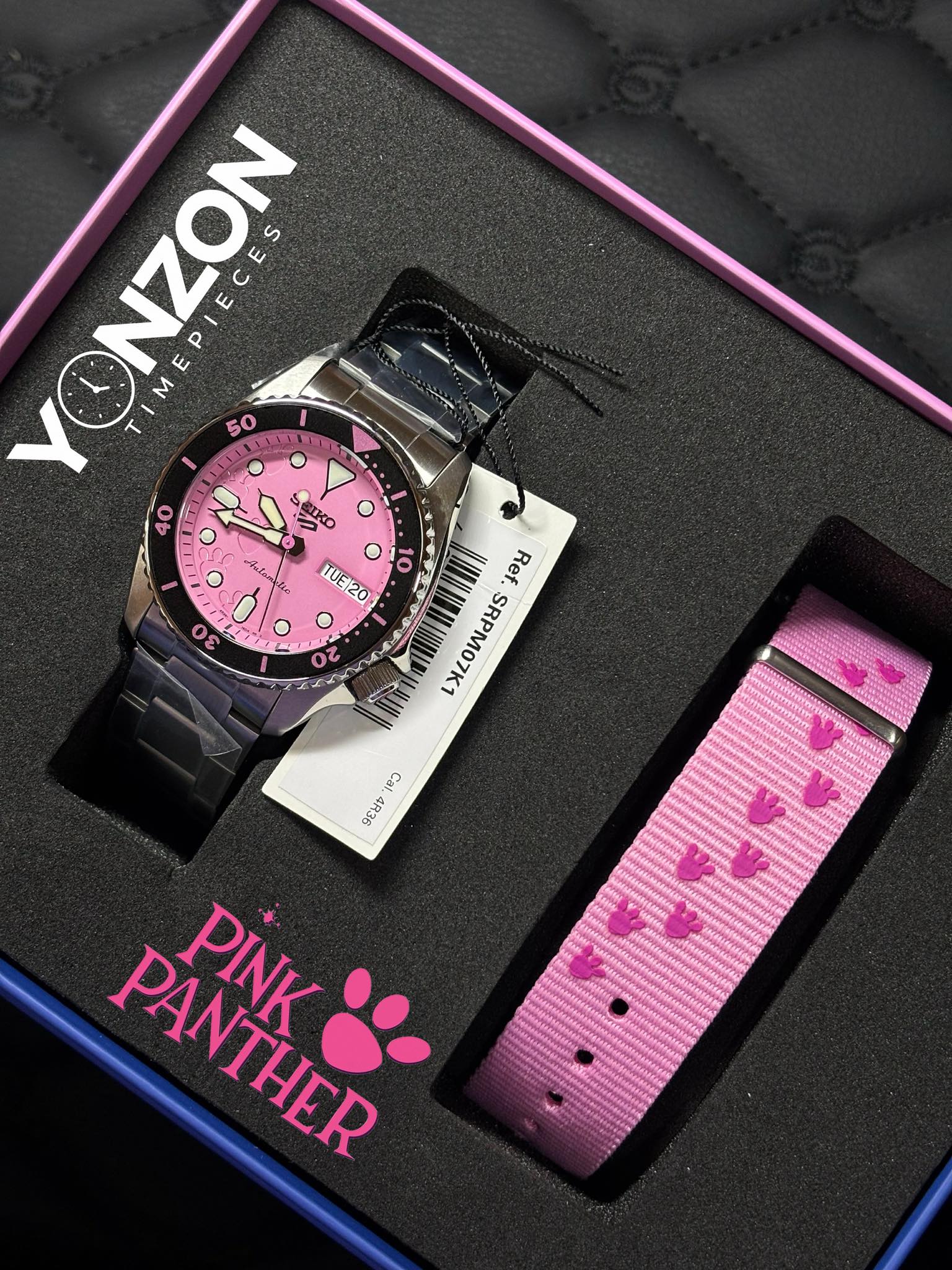 Seiko pink panther watch for sale