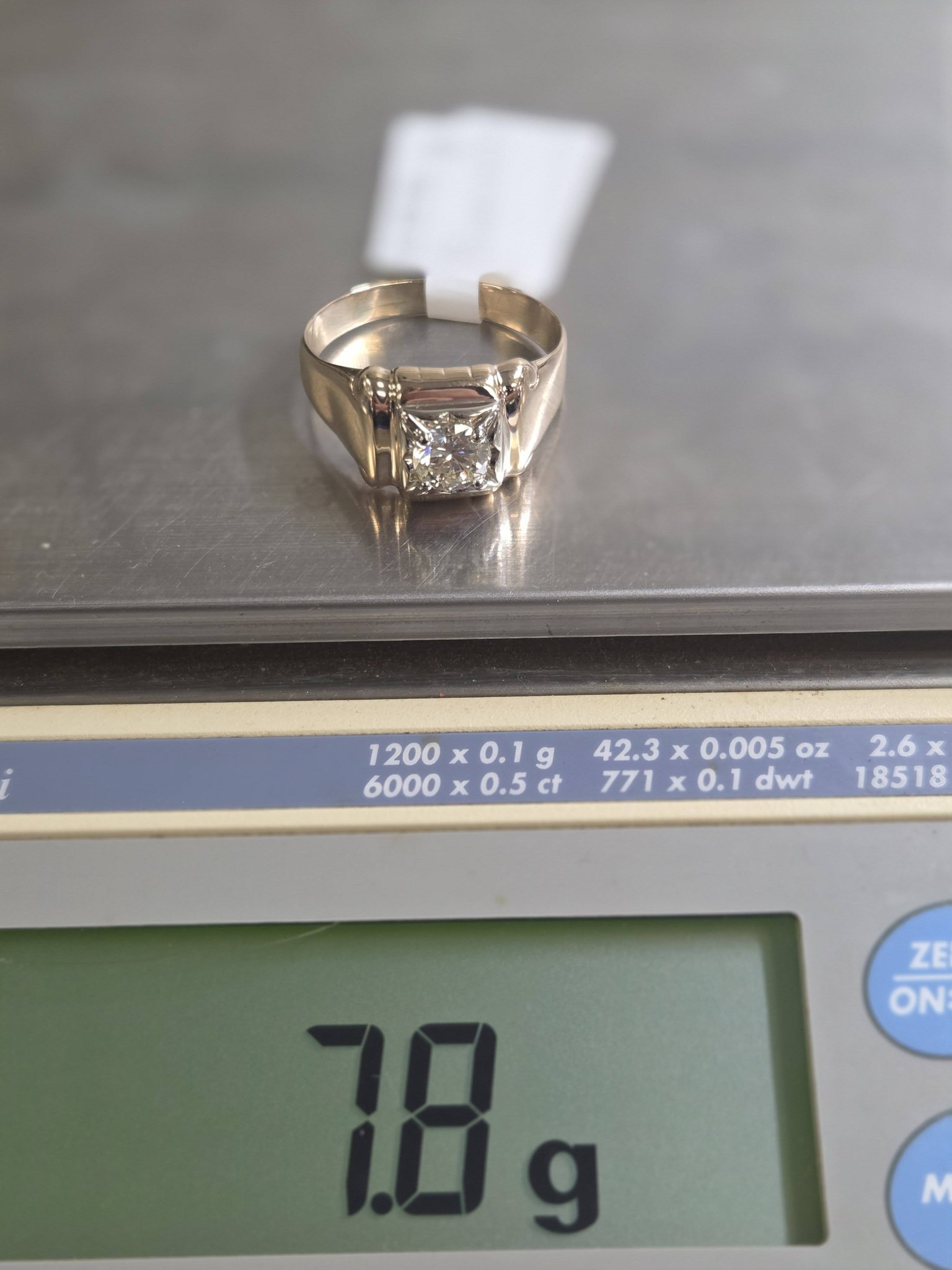 GTS ANILLO 1.5 KILATE DIAMANTE 14K 7.9GR SIZE 13.5 Pablo Cruz 