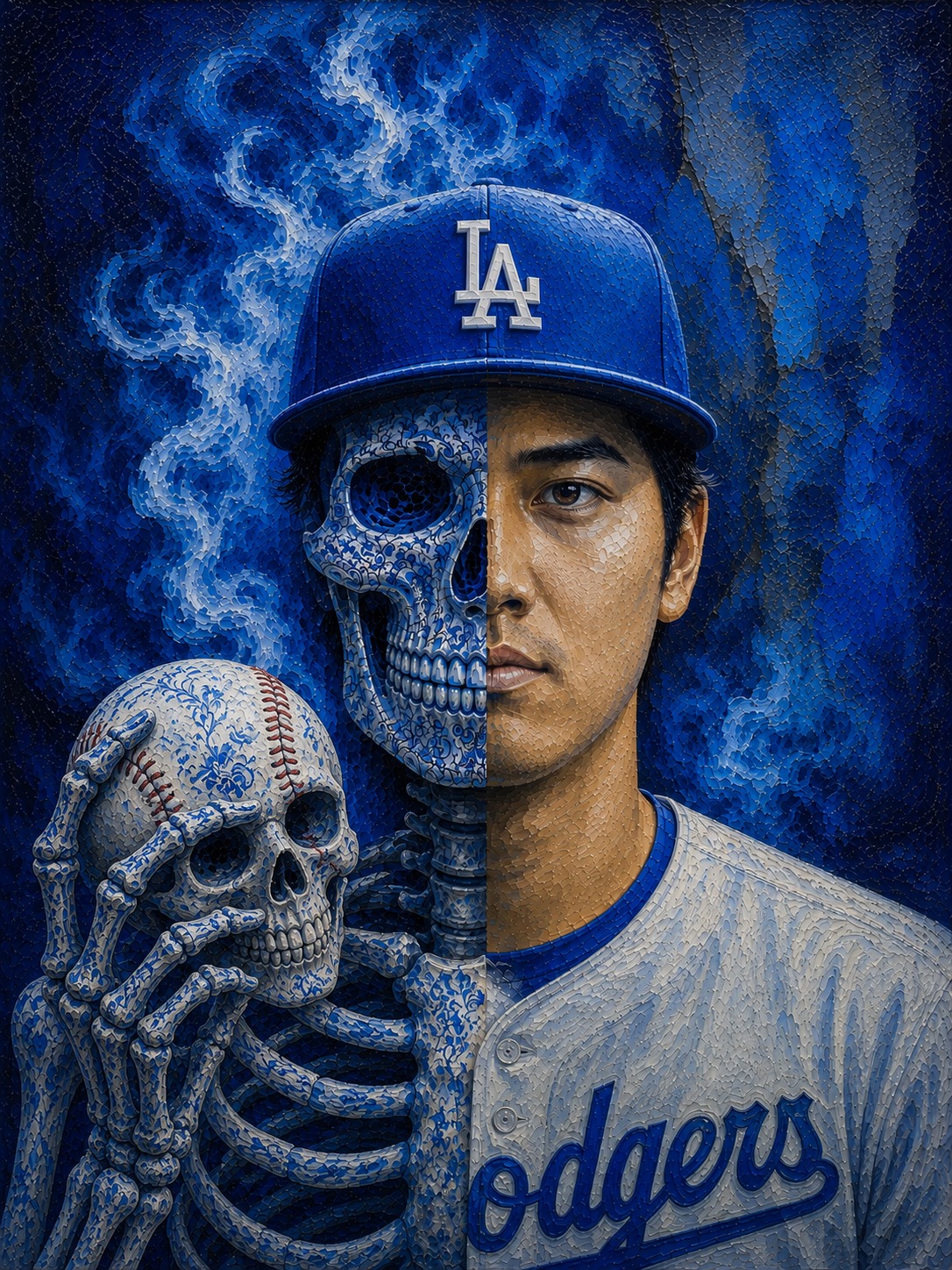 Two legends. One armor. 🗡️⚾ Ohtani (#17) and Yamamoto (#18