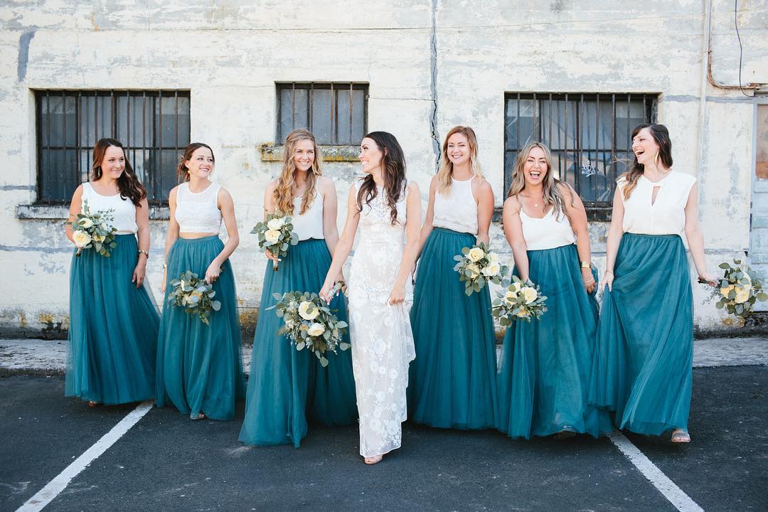 Love - Always love a good twist on bridesmaids dresses!