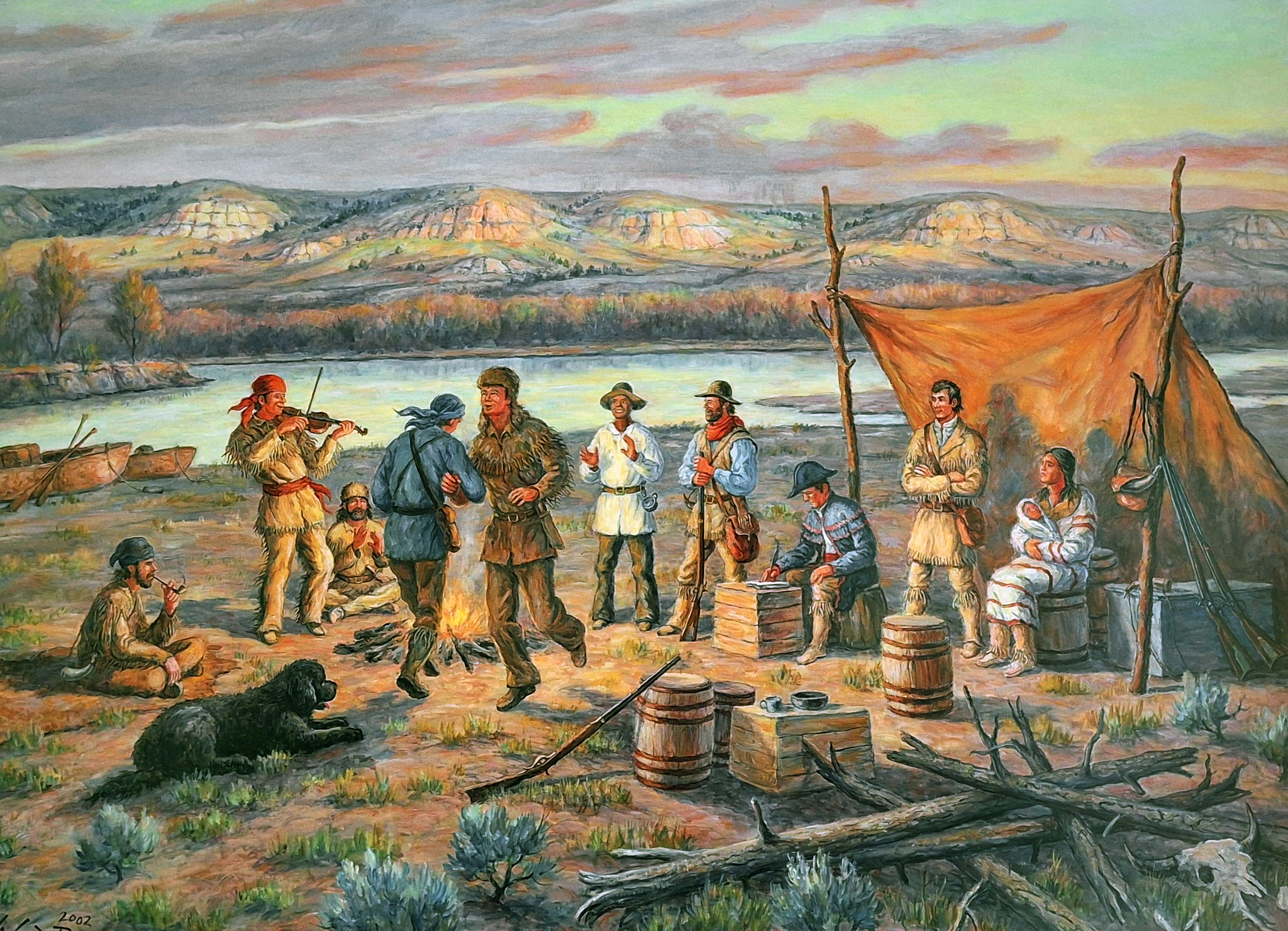 Artist of 1805 camp scene painting identified