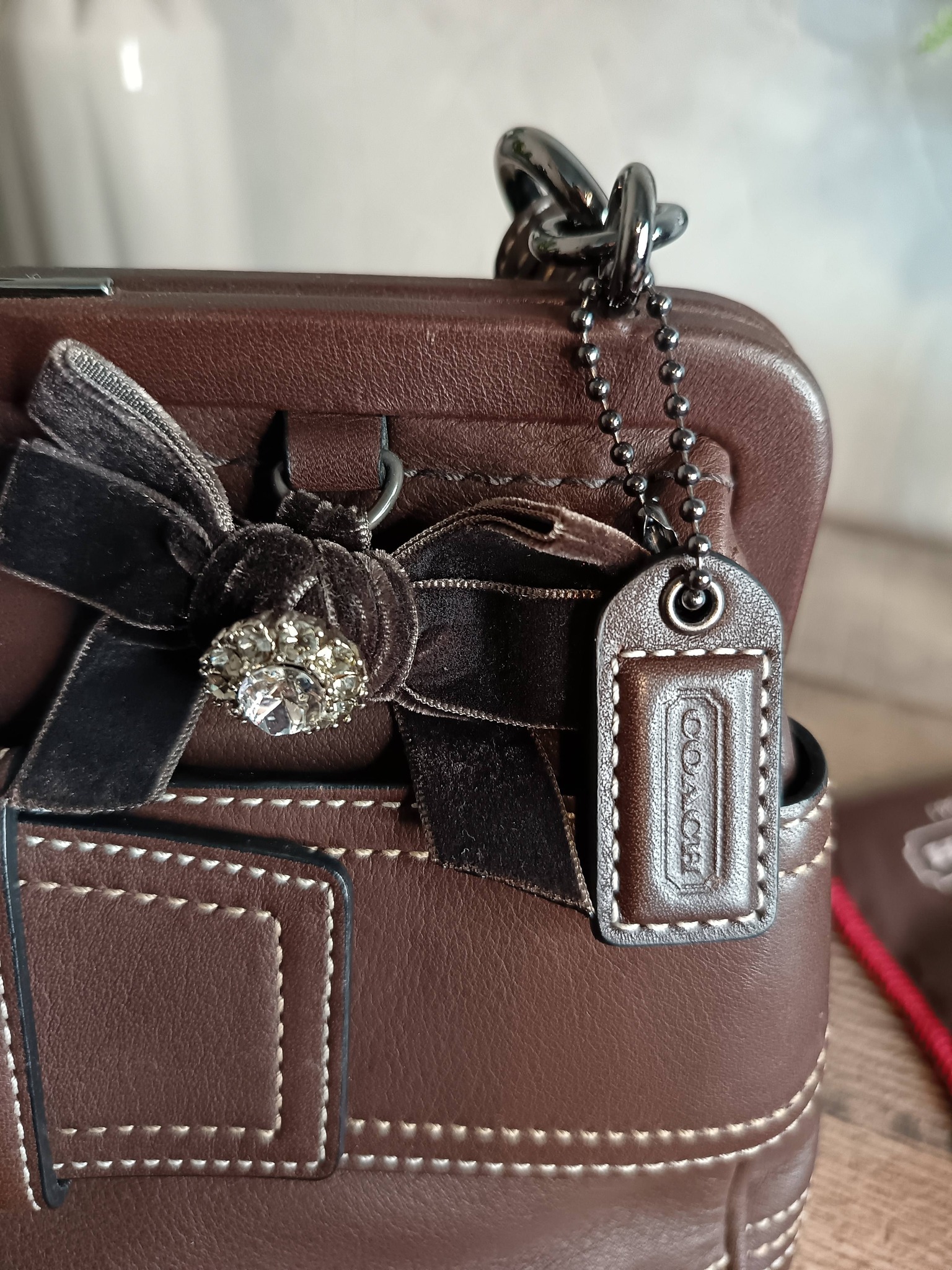 Coach Soho Kisslock bag in chocolate brown