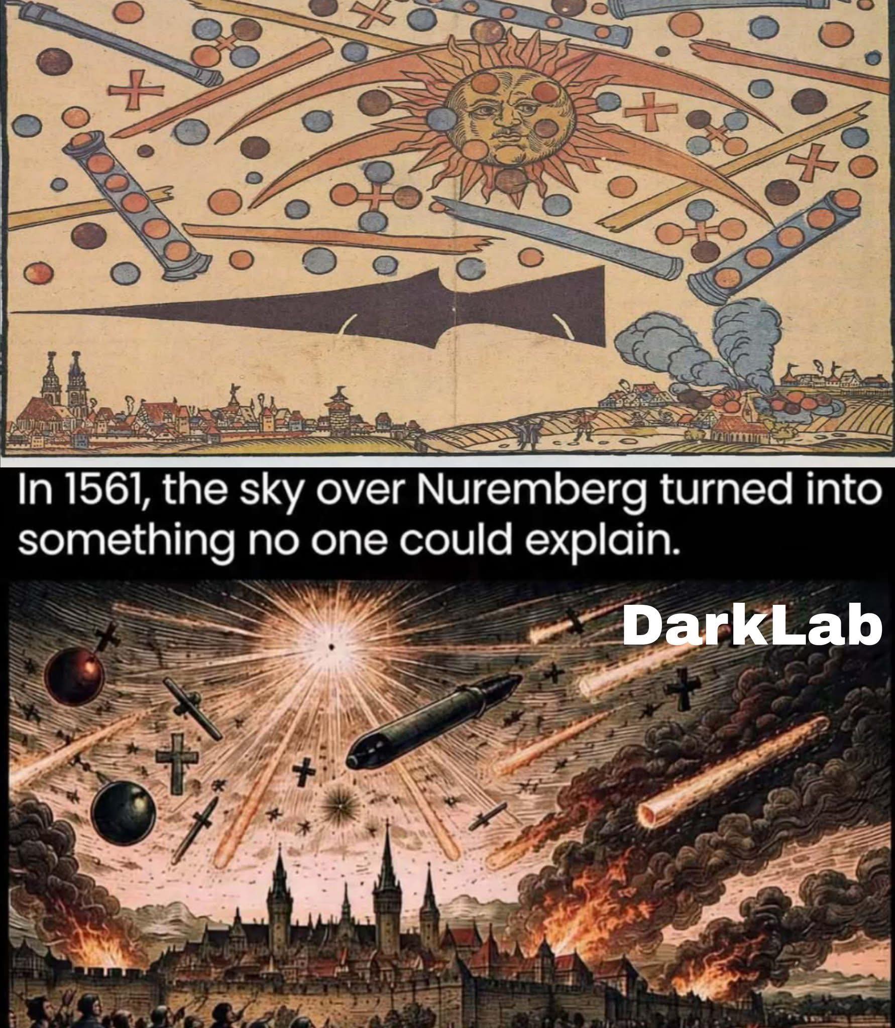 Aerial battle over Nuremberg in 1561