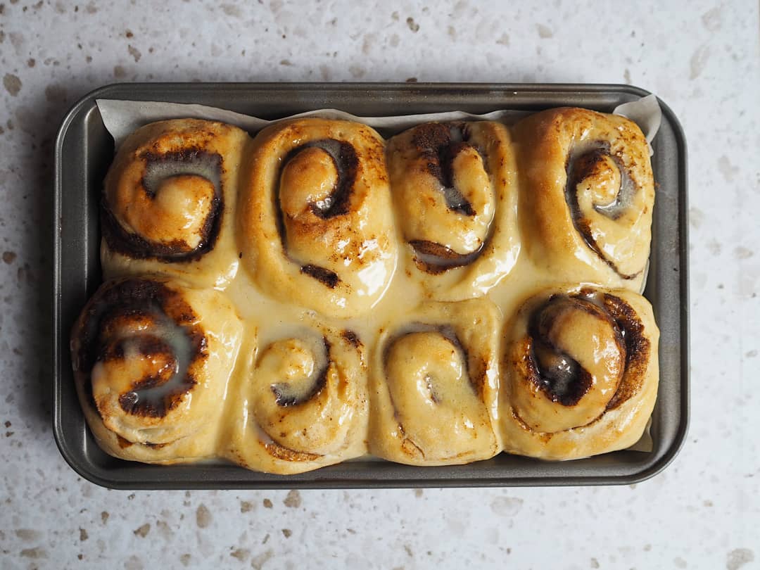 KEBUN ROTI - Glazed Cinnamon Rolls Roti sourdough kayu... | Facebook