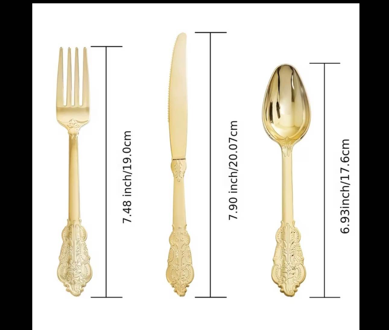 Premium Gold Plastic Utensils - Heavy Duty Bulk Cutlery Pack of 120 Gold Spoons - Fancy Disposable Silverware