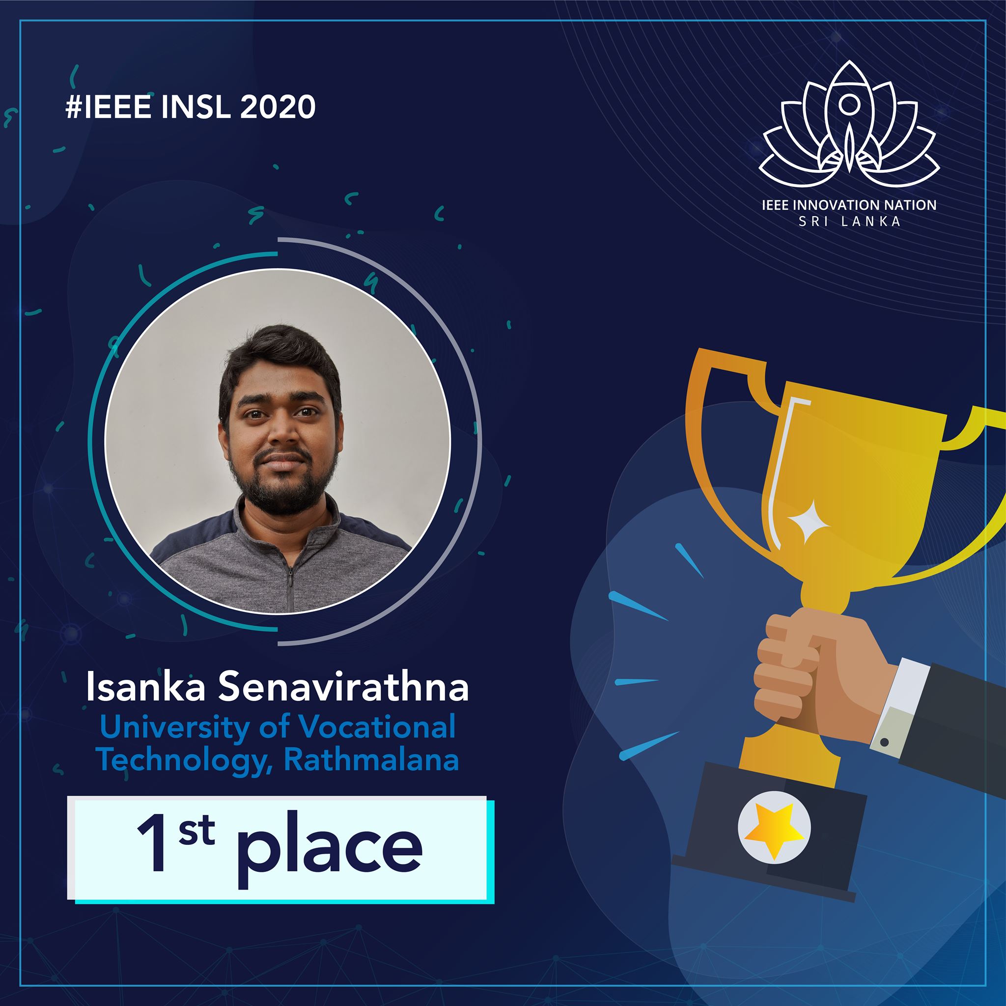 IEEE - Congratulations Isanka Senavirathna on capturing the first place ...