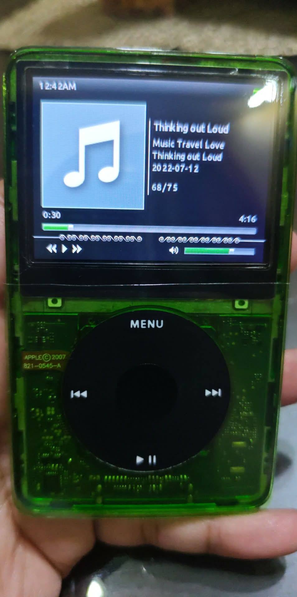 Ipod Classic 7th gen mod with iflash quad and 256gb micro SD