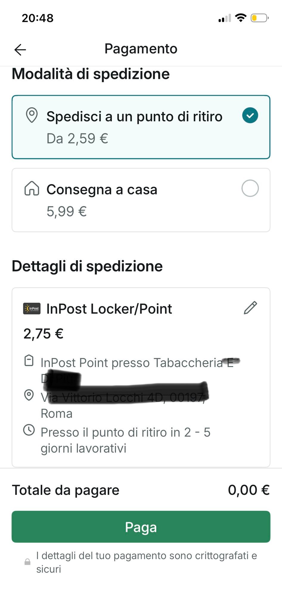 Ciao anche a voi le spese di spedizioni appaiono così