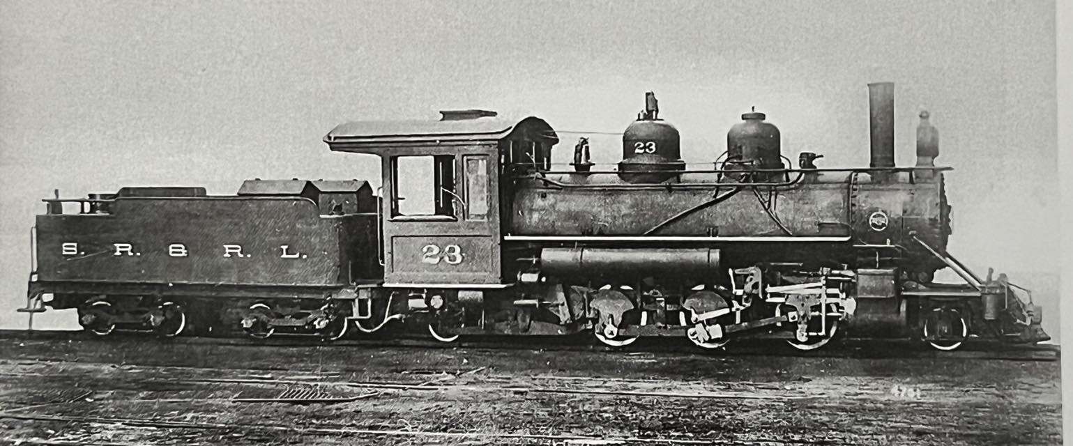 Replica of Sandy River & Rangeley Lakes narrow gauge Railroad #23
