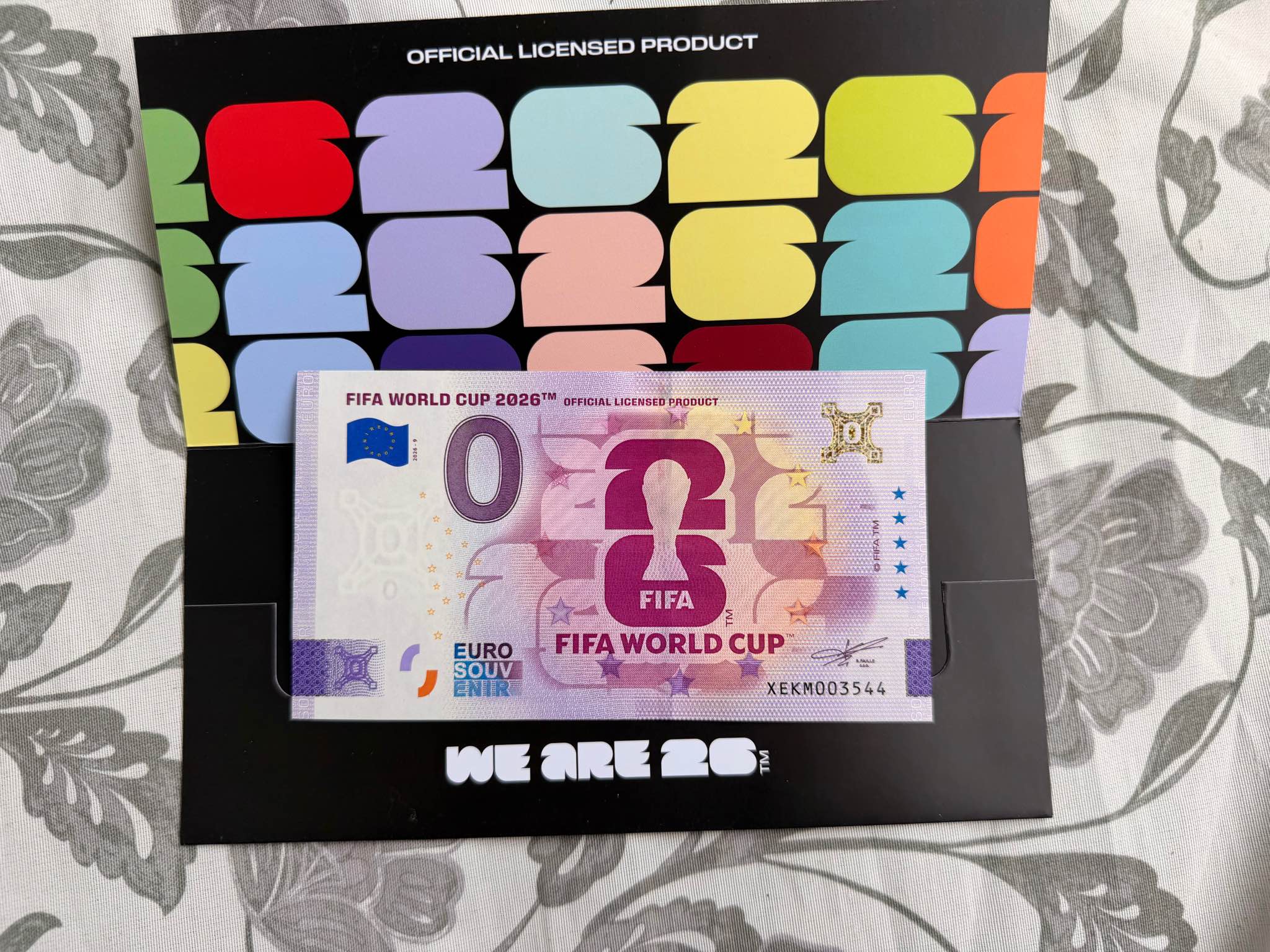 1 Zero Euro officially licensed 2026 FIFA World Cup collectible is