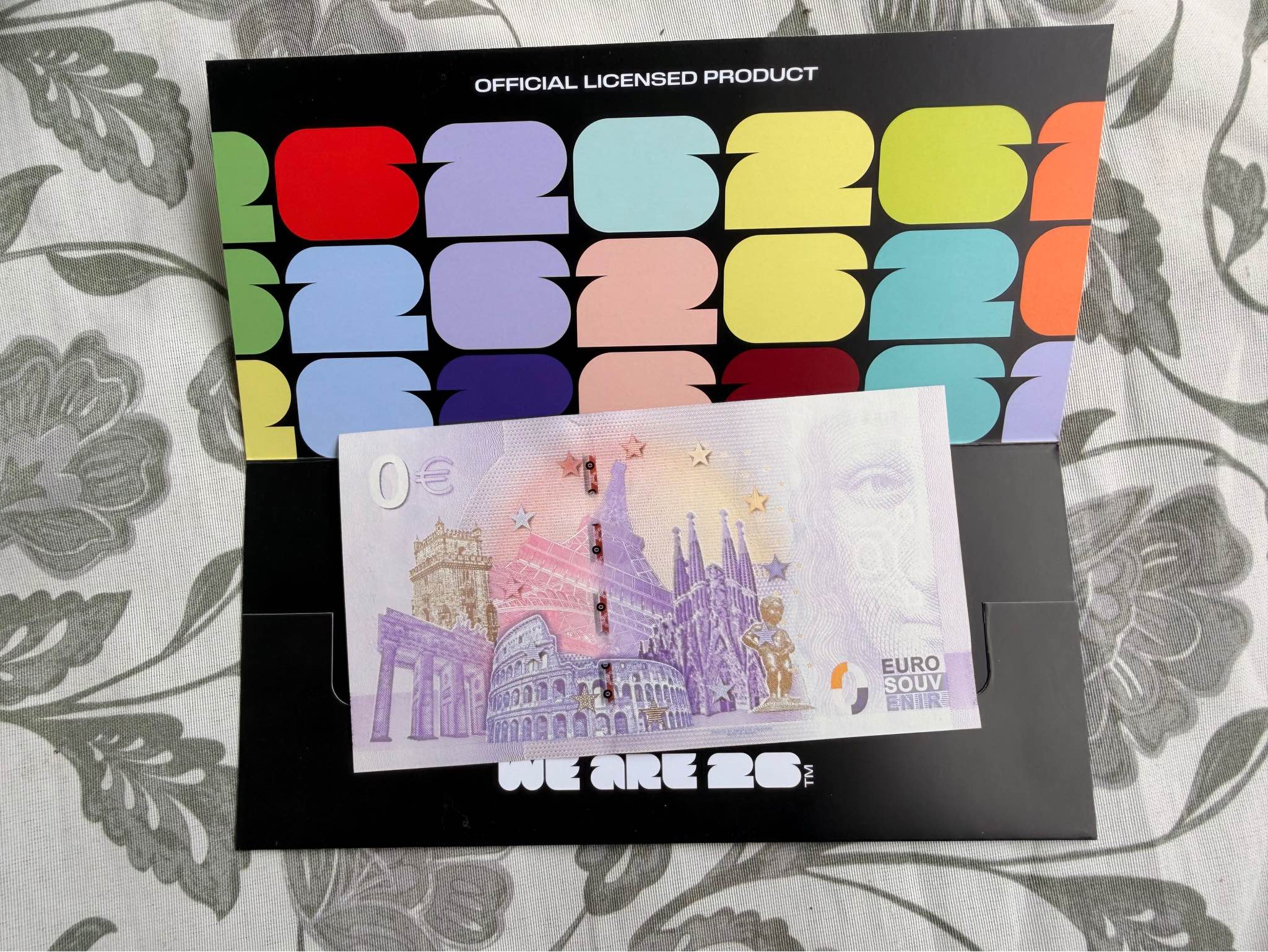 1 Zero Euro officially licensed 2026 FIFA World Cup collectible is