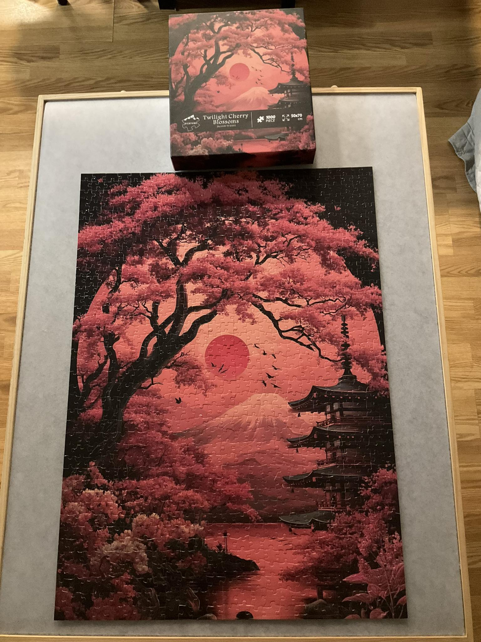 Cherry blossoms 1000-piece puzzle completed