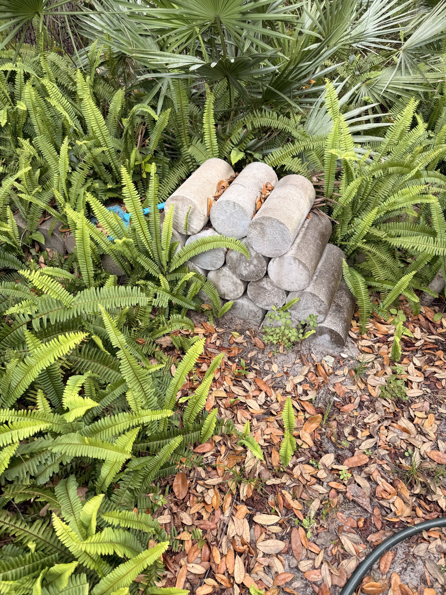 solid-round-concrete-cylinders-stepping-stones-port-orange-florida