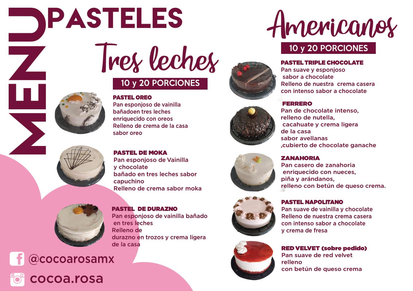Cocoa Rosa - Les presentamos nuestro menú diario 😀 10 y 20...