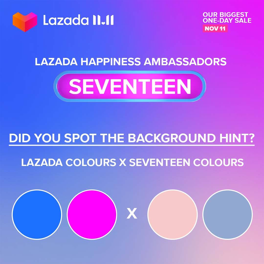 Lazada - Did you spot both Lazada's and SEVENTEEN's colors...