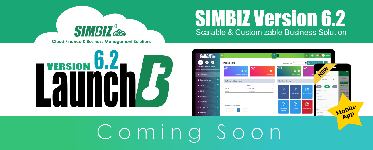 SimBiz Accounting & Business Management System - Home