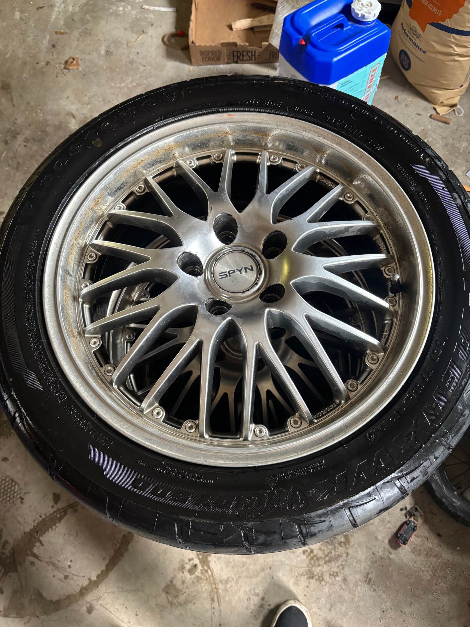 4 Spyn rims and tires 235/45/17 5x114.3 bolt pattern - Car Wheels ...