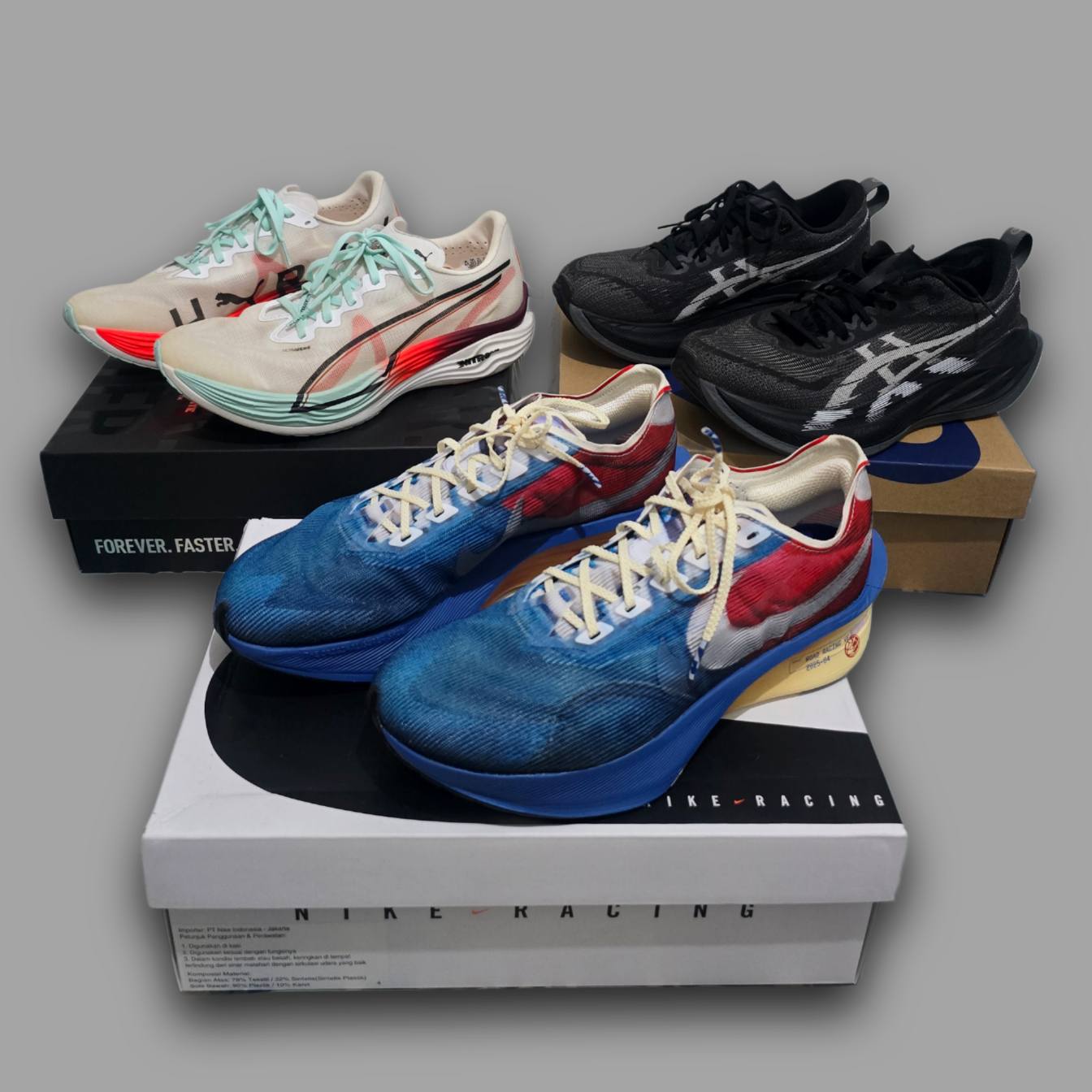 Nike Vaporfly (BNIB) 42,5/27cm Asics Superblast 2 (second like new 
