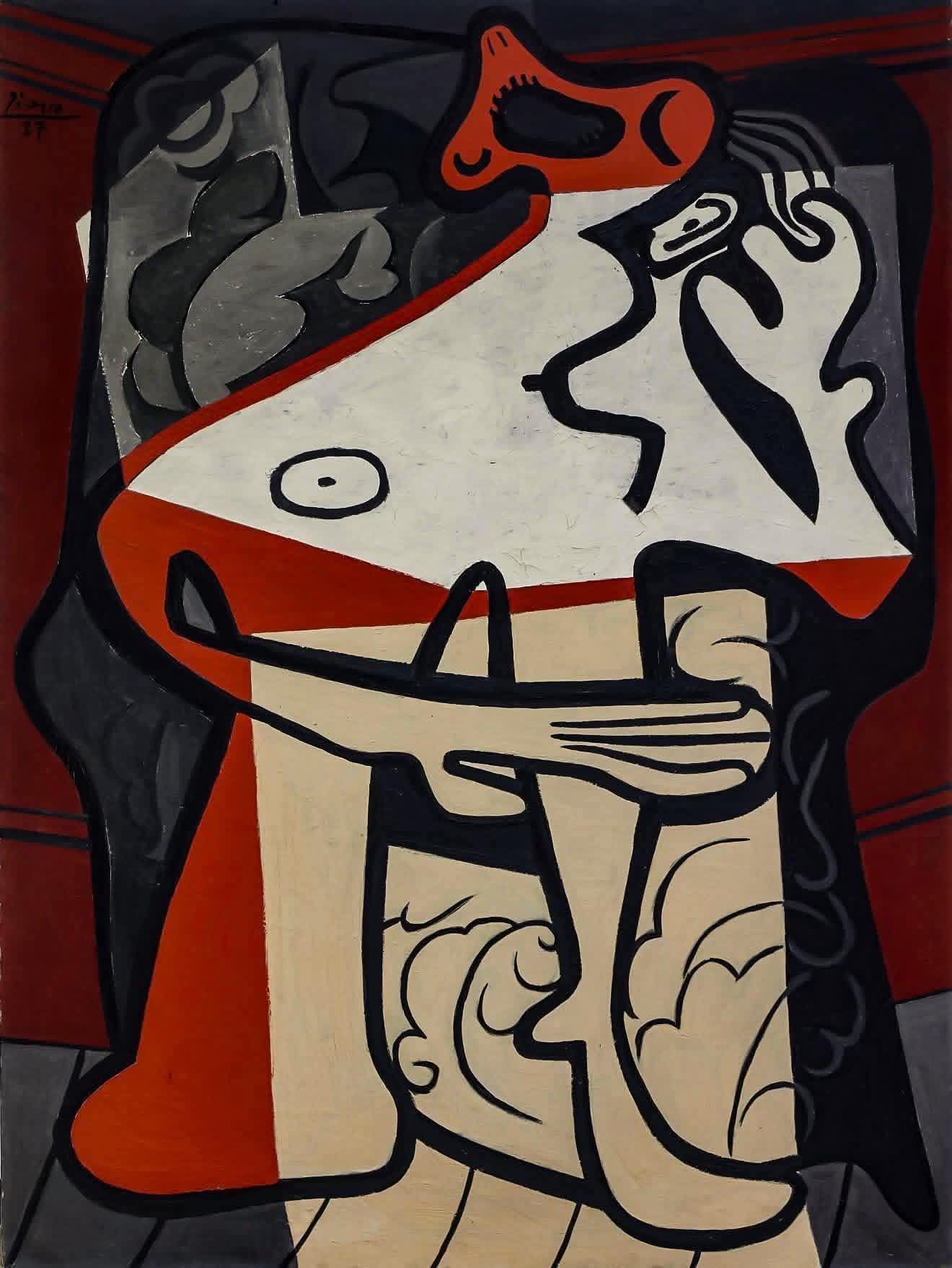 Pablo Picasso's Femme dans un fauteuil painting