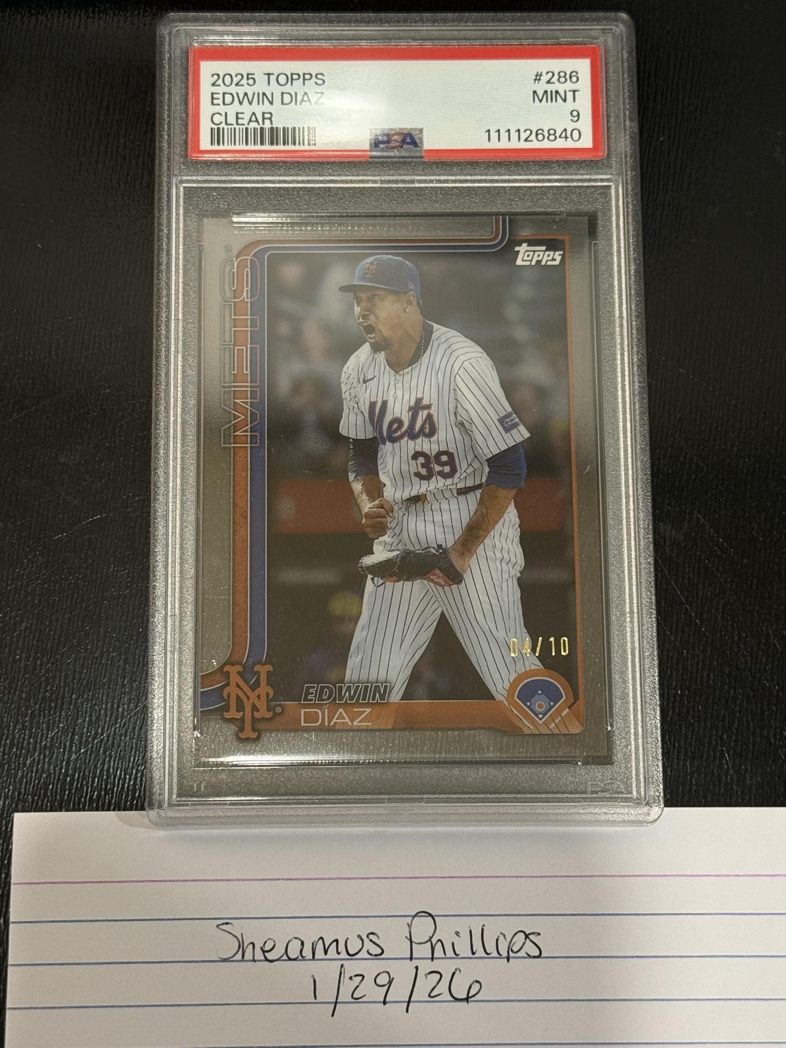 Value of 2025 or 2024 clear acetate baseball cards?
